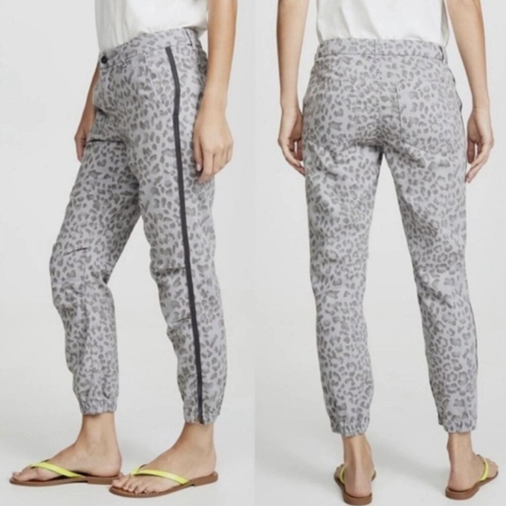 Sundry Gray‎ Leopard Black Striped Soft Comfy Joggers size 30